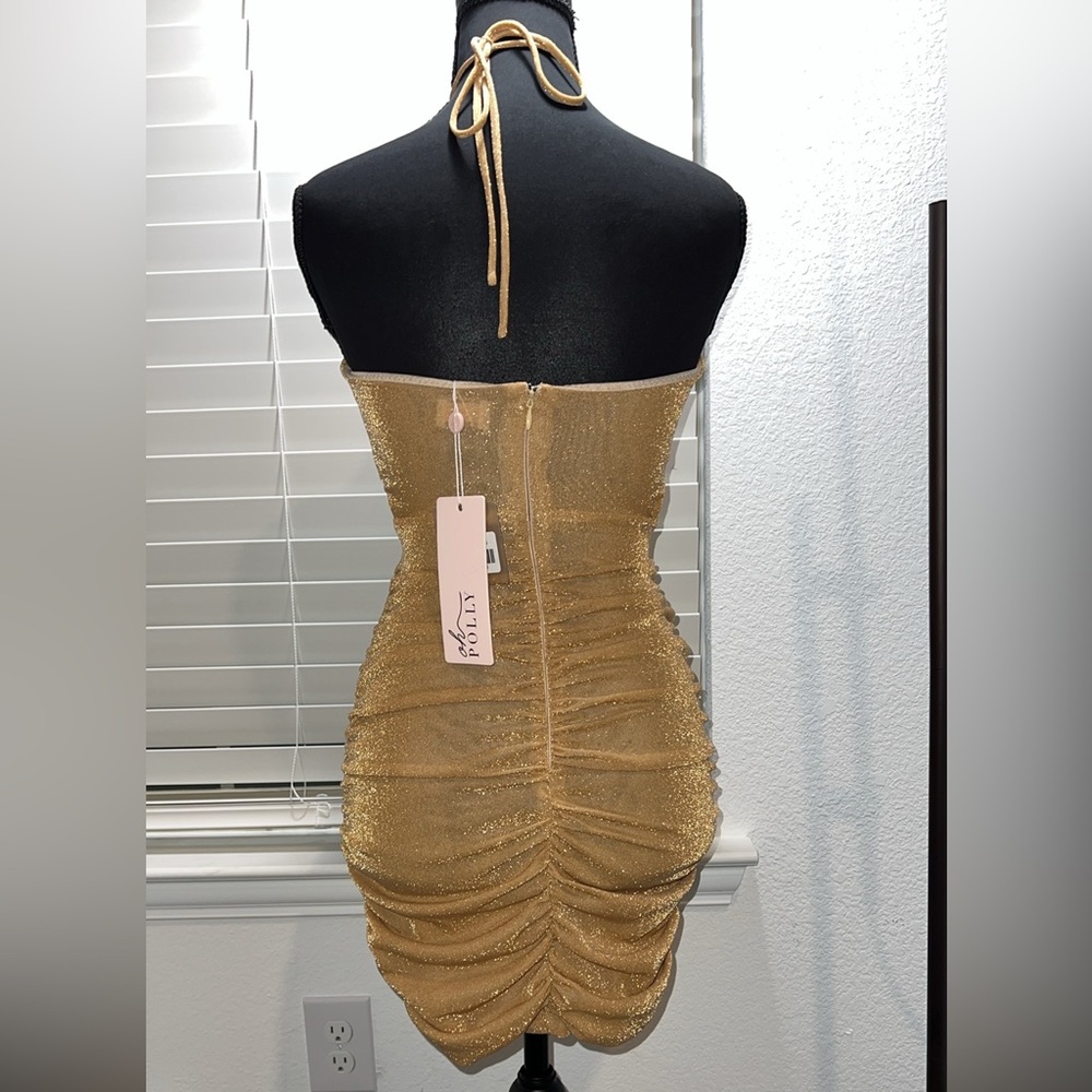 ✨Oh Polly Mini Dress in Gold✨ - NWT Size S(2) - Picture 9 of 17